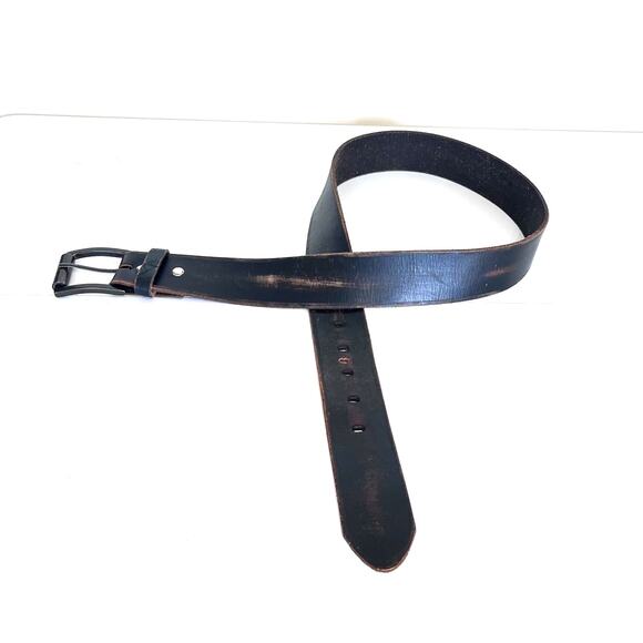 Bill Adler Mens Distressed Leather Belt Size 36 Brown Western Indie Grunge 23171 - Picture 3 of 9